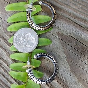 BRIGHTON SILVER/GOLD DOTS POST EARRINGS